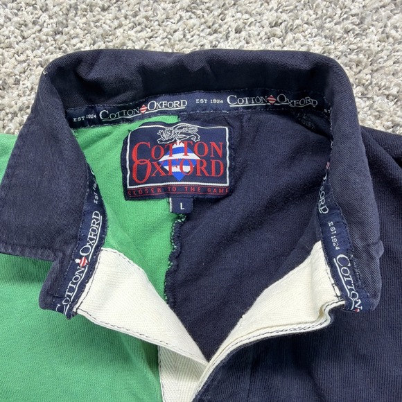 Vintage 1998 Buroughmuir Rugby Shirt Cotton Oxford Mens Large Scotland - Picture 4 of 8